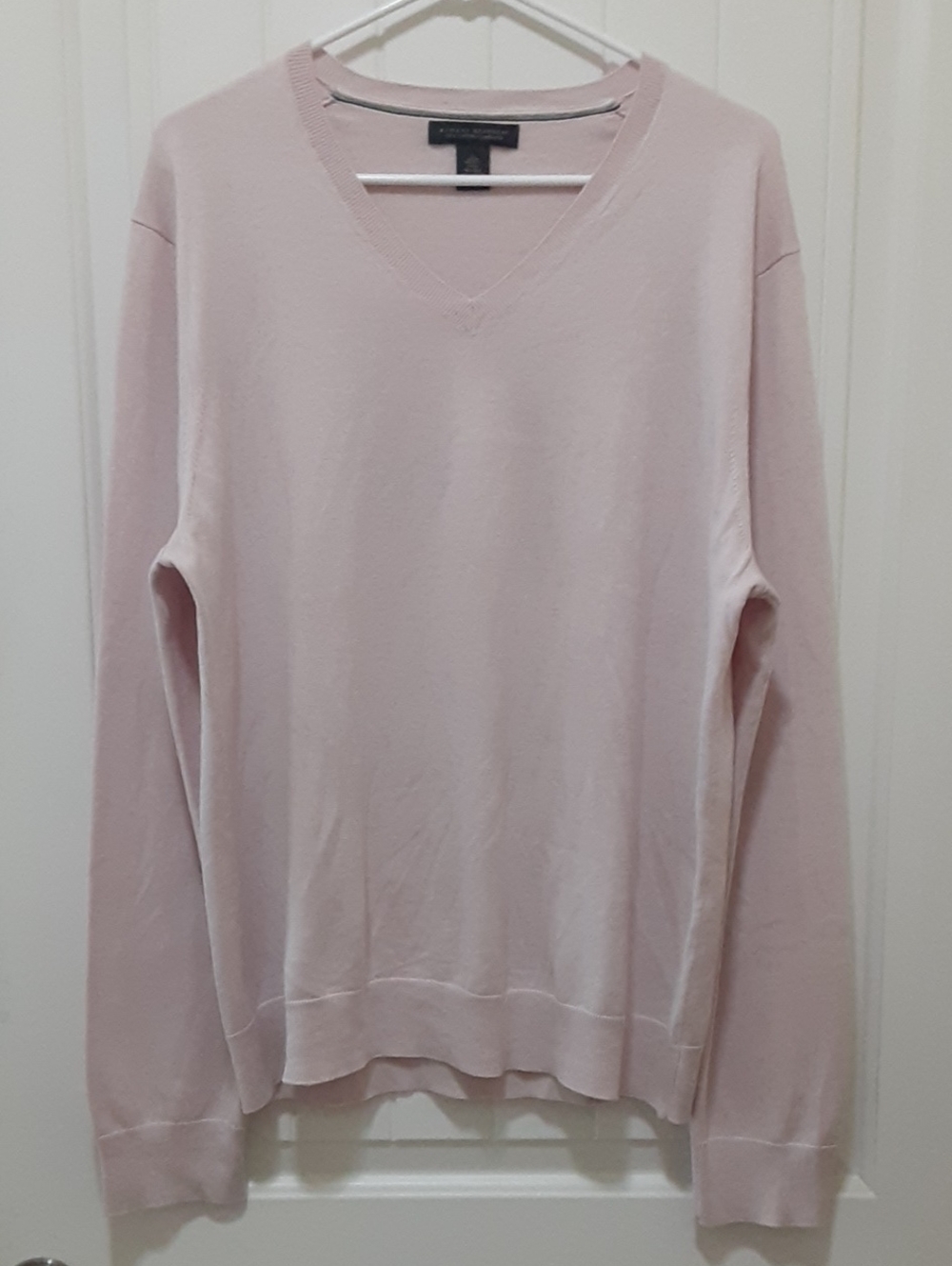 Banana Republic Silk Cotton Cashmere Ribbed Sweater Heather Oatmeal Large